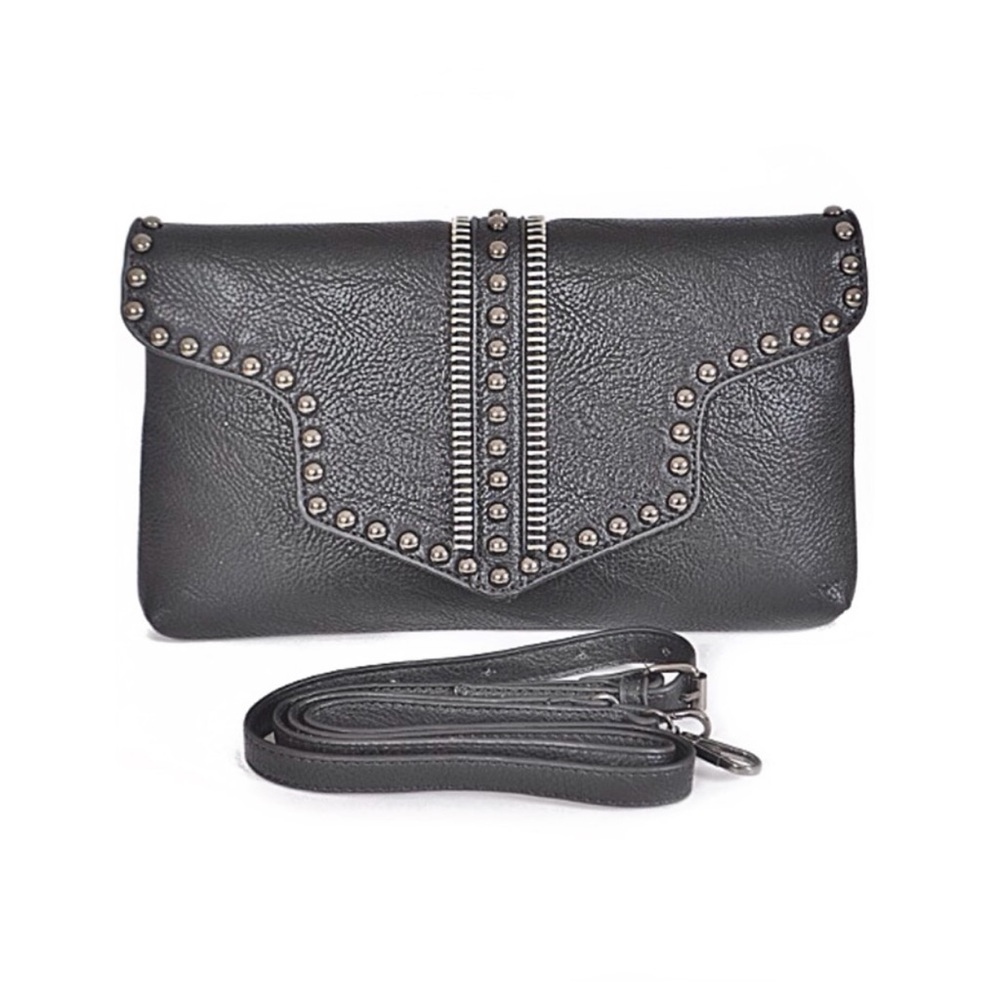 Black and Silver Western Style Clutch Purse
